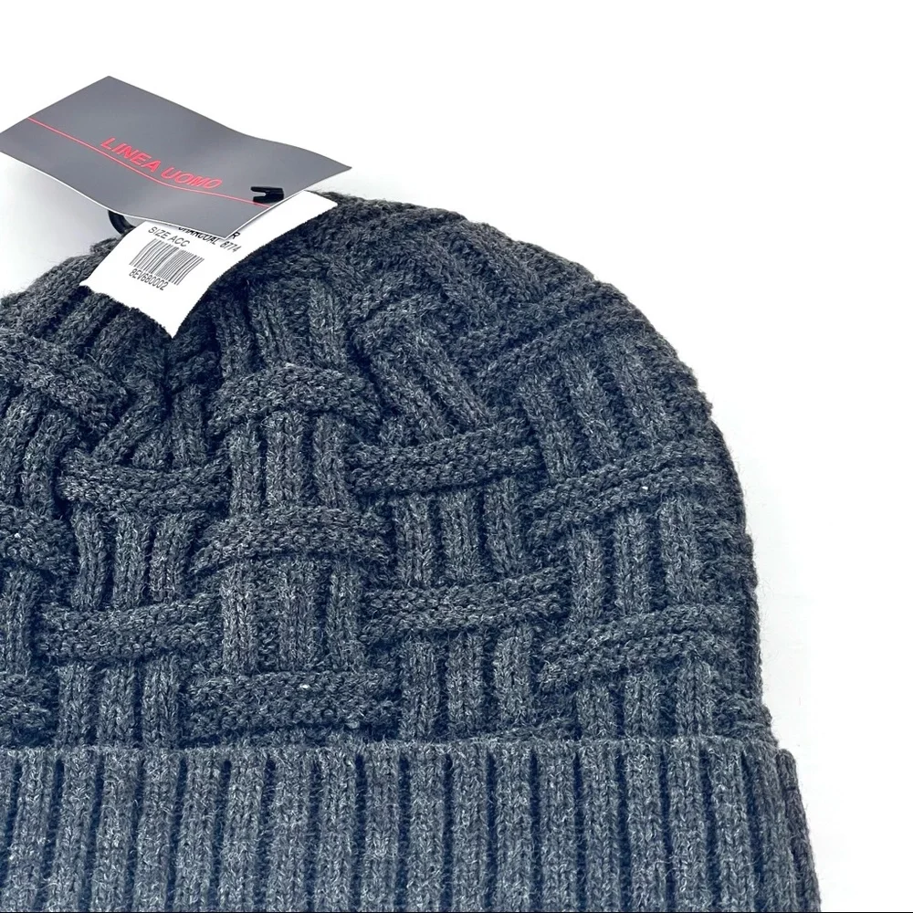 Linea Oumo Men's Cable Knit Beanie - One Size - Picture 2 of 5